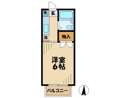 サンライズヴィラ(1K/1階)の間取り写真