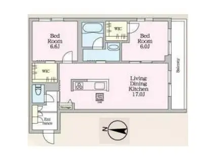 カーサレジーナ(2LDK/1階)の間取り写真