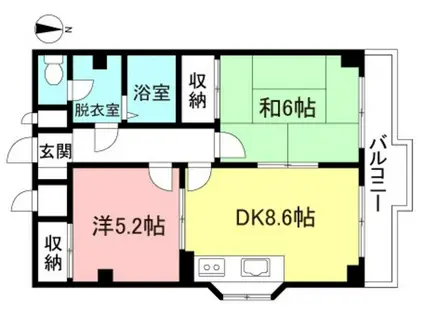 Y&Eパレス(2DK/2階)の間取り写真