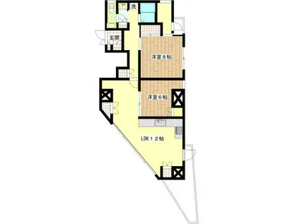 ウィステリア(2LDK/6階)の間取り写真