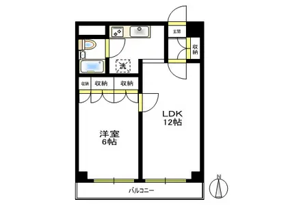 サングレイス吉野町(1LDK/4階)の間取り写真