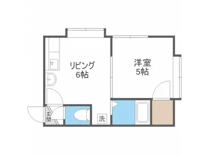 ブリリアント澄川(1DK/3階)の間取り写真