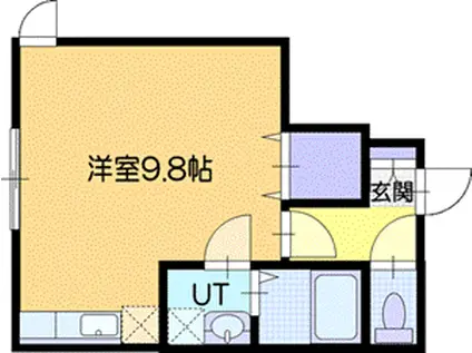 ラダトーム恵み野(1K/2階)の間取り写真