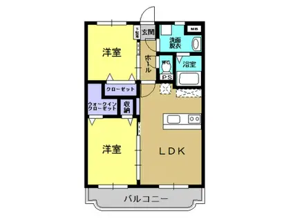 メゾン桜(2LDK/2階)の間取り写真