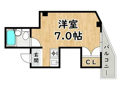 松崎マンション塚本(ワンルーム/5階)の間取り写真