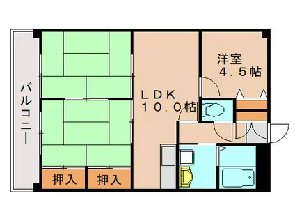 ノアーズアーク平成館(3LDK/7階)の間取り写真