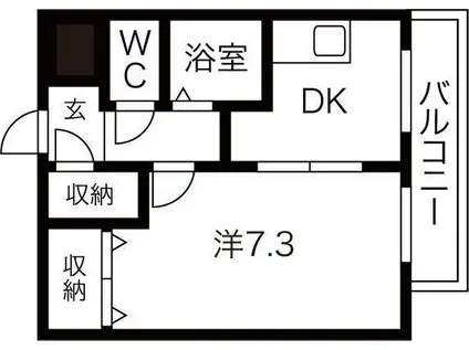 アライブ千里丘(1K/3階)の間取り写真