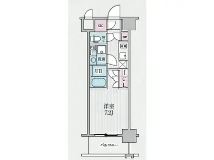 テラス浅草橋(1K/7階)の間取り写真