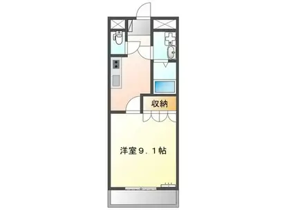 サンフォレストKN(1K/1階)の間取り写真