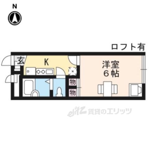 レオパレスポケット(1K/2階)の間取り写真