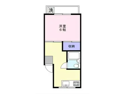 シルクハイツ(1K/3階)の間取り写真