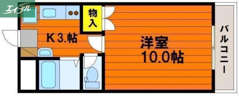 グローバルビル(1K/2階)の間取り写真