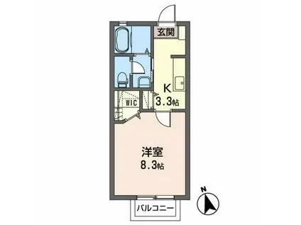 シャーメゾン ディアス アベ(1K/2階)の間取り写真