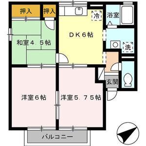 サニーヒルヴィラ(3DK/1階)の間取り写真