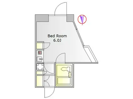 MGB桜新町(ワンルーム/3階)の間取り写真
