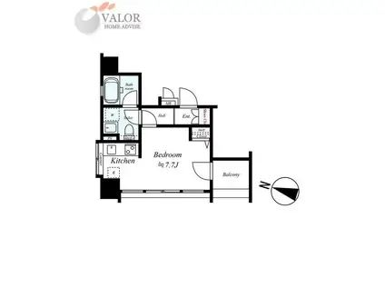 コンフォールHI(1K/3階)の間取り写真