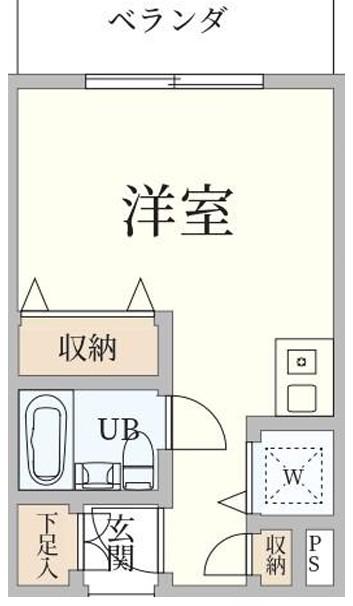 パークヒル上池台(ワンルーム/2階)の間取り写真