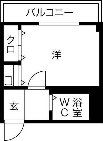 永田マンション(ワンルーム/3階)の間取り写真