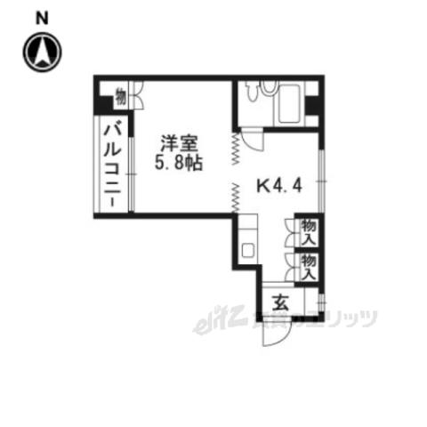 新大宮ハイツ(1K/3階)の間取り写真