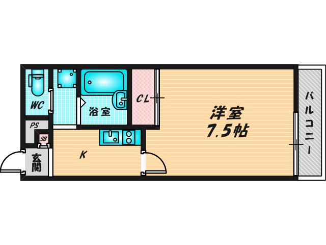 レオパレス御厨イースト(1K/3階)の間取り写真