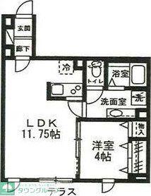 MAR DETE MIMOMI(1LDK/1階)の間取り写真