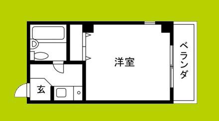 PORU(1K/1階)の間取り写真