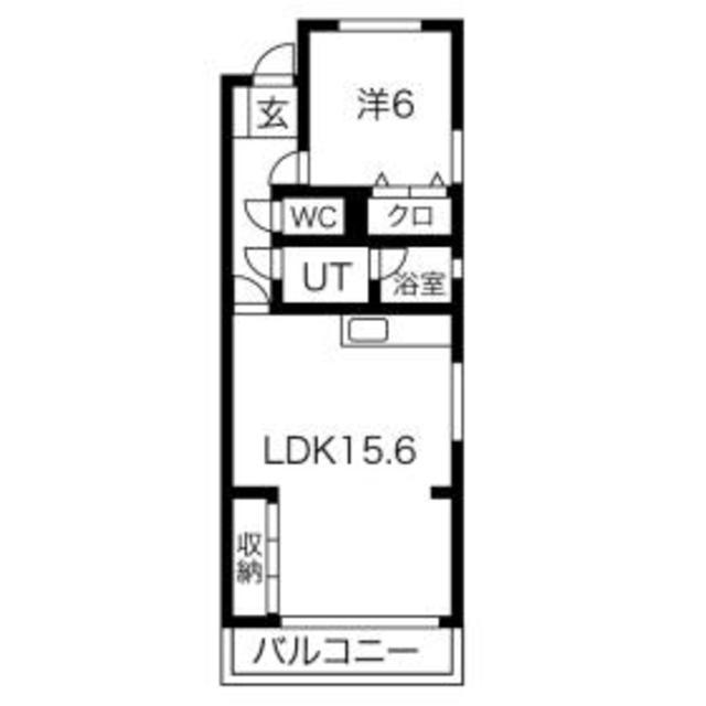 コンフォートヒル名東(1LDK/1階)の間取り写真