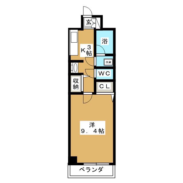 エルグレット西船橋(1K/2階)の間取り写真