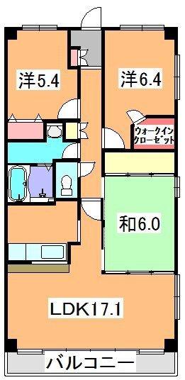 レクサス八千代中央(3LDK/3階)の間取り写真