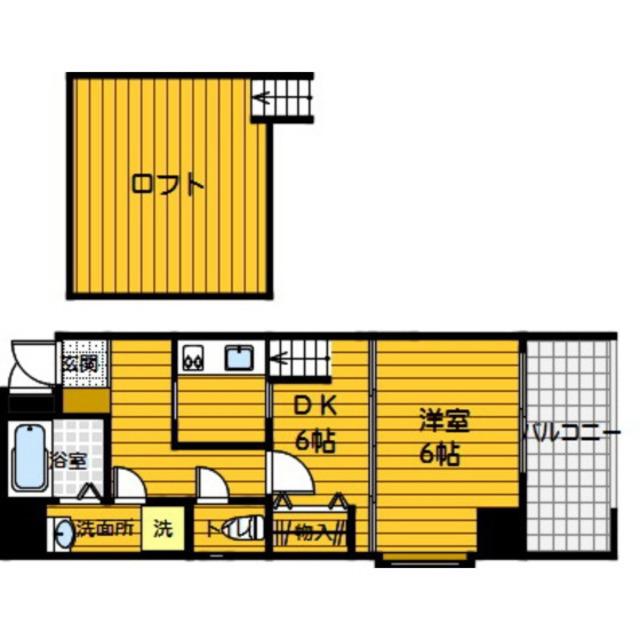 ECONO-TELESTATION1(1LDK/7階)の間取り写真