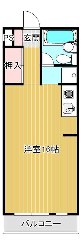 パークホーム(ワンルーム/2階)の間取り写真