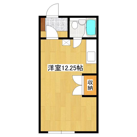 アパートメントテラモトI(ワンルーム/2階)の間取り写真