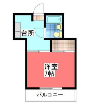 メゾン橋本(1K/2階)の間取り写真