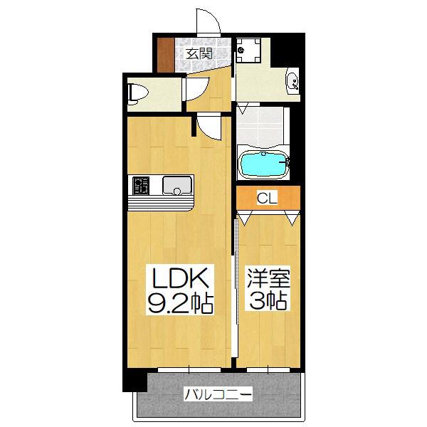 プレサンスTHE KYOTO 粋都(1LDK/3階)の間取り写真