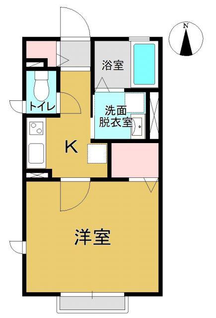 ＪＲ常磐線 原ノ町駅 徒歩27分 2階建 築11年(1K/1階)の間取り写真