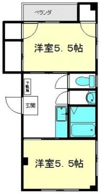第3J&J(2K/2階)の間取り写真