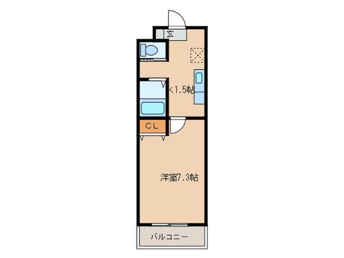 A・CITY志段味(1K/1階)の間取り写真