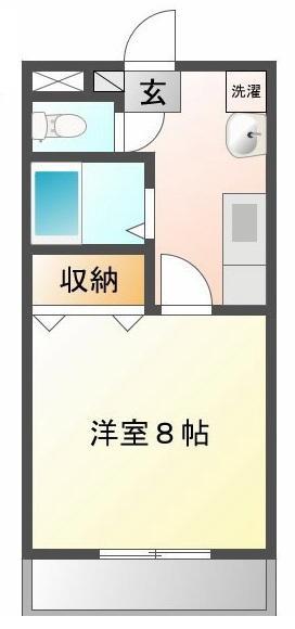 フレンチェスデン(1K/3階)の間取り写真