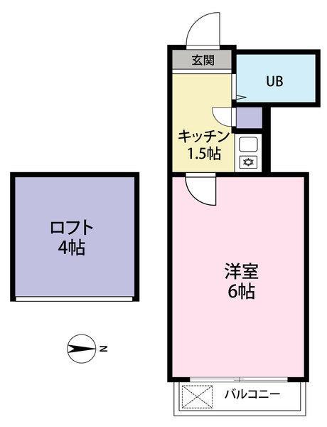 ペアシティ品川(1K/1階)の間取り写真