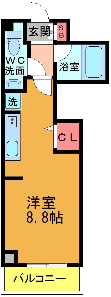 NY SQUARE FUNABASHI(ワンルーム/3階)の間取り写真