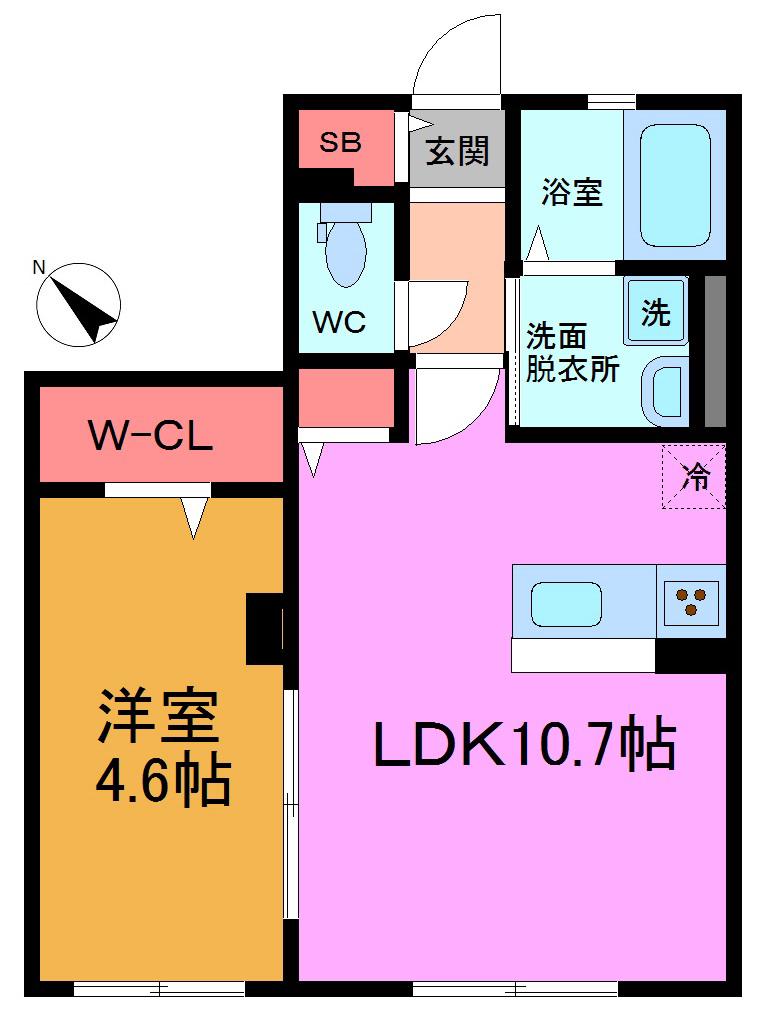ビチクレッタ法典(1LDK/2階)の間取り写真