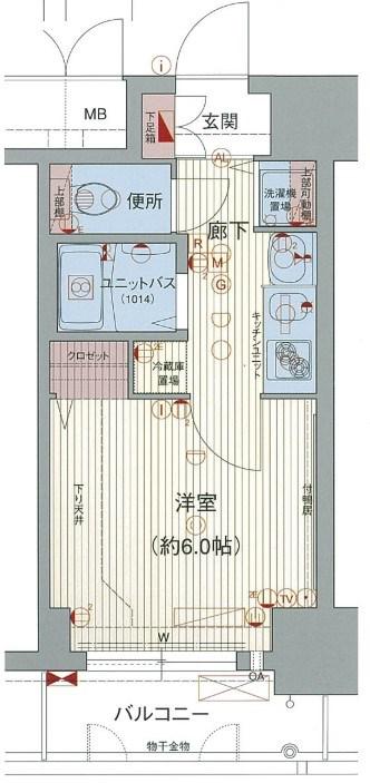 プレサンスNAGOYA桜通ビッグビート(1K/9階)の間取り写真