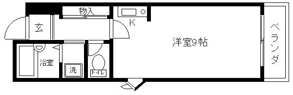 フレックスマンション(ワンルーム/4階)の間取り写真