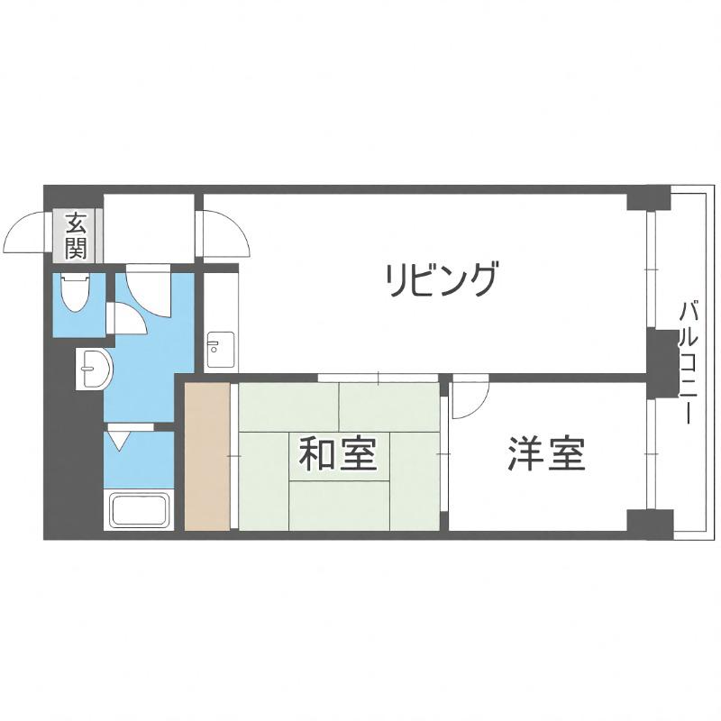 GRAMERCY SAPPORO(2LDK/9階)の間取り写真
