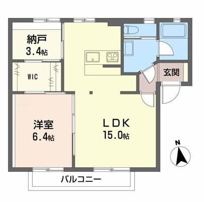 シンセリティ(1LDK/1階)の間取り写真