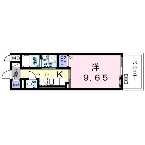 地下鉄四つ橋線 北加賀屋駅 徒歩8分 3階建 築14年(1K/3階)の間取り写真