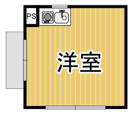 Pスマイルカーサバラ公園(ワンルーム/3階)の間取り写真