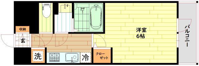 エスリード大阪城クローグ(1K/8階)の間取り写真