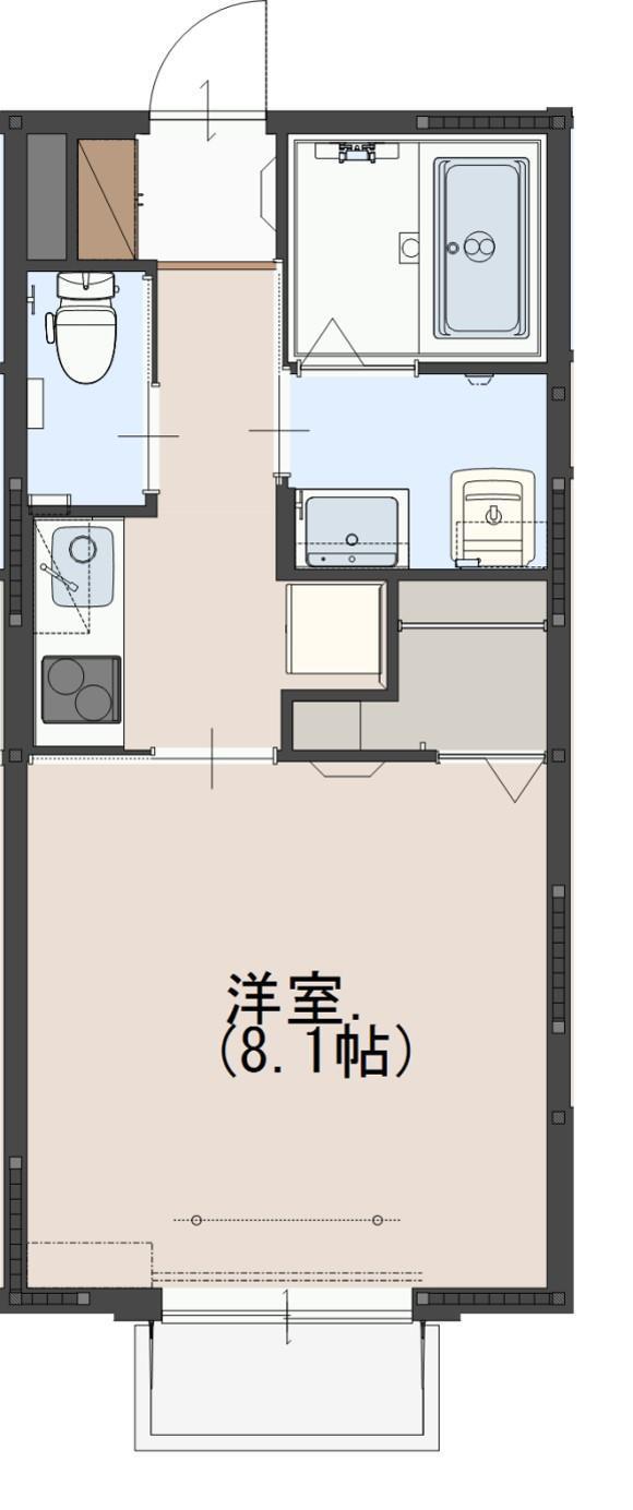 コンフォーティア並榎(1K/2階)の間取り写真