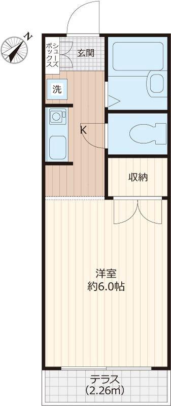 シティコープ産友(ワンルーム/1階)の間取り写真
